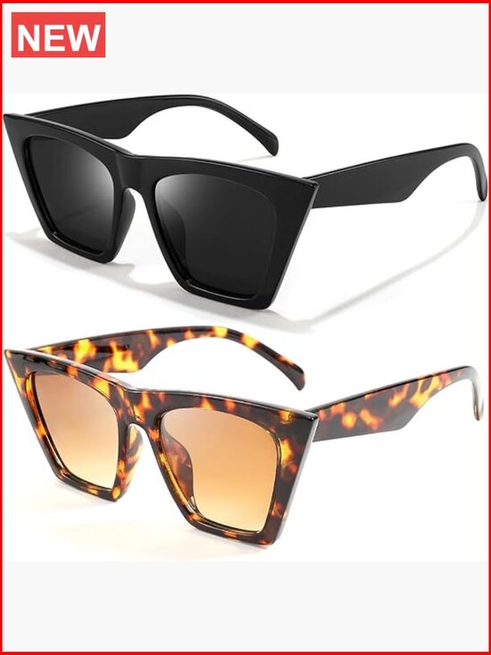 Vintage Square Cat Eye Sunglasses Women Trendy Cateye UV400 Protection main image 5